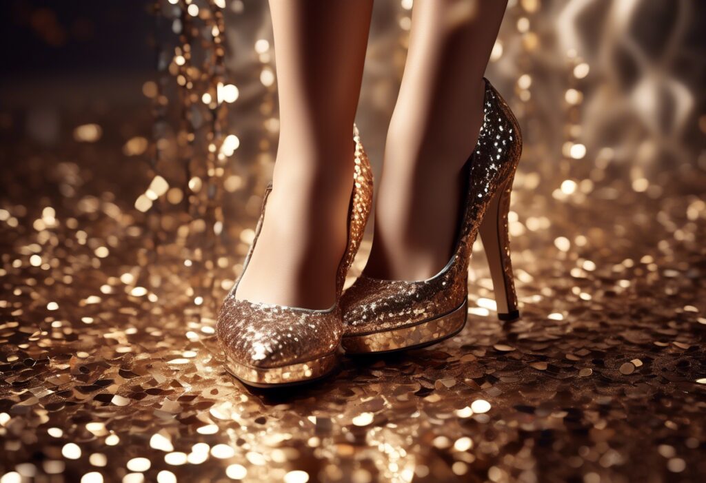 jakie buty do cekinowej sukienki