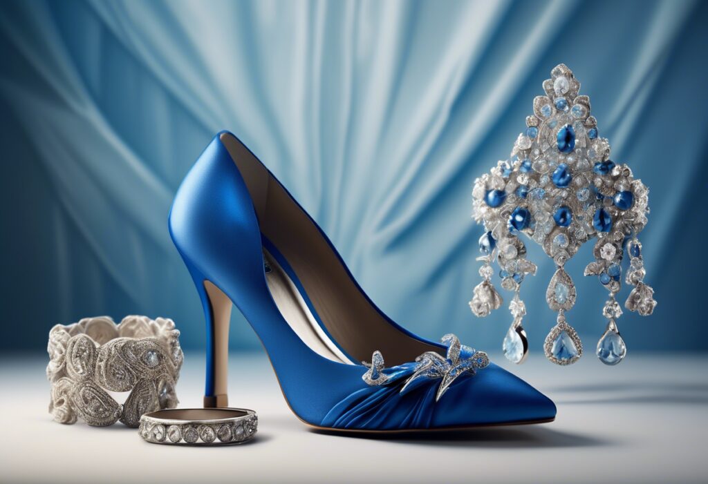 jakie dodatki do niebieskiej sukienki na wesele