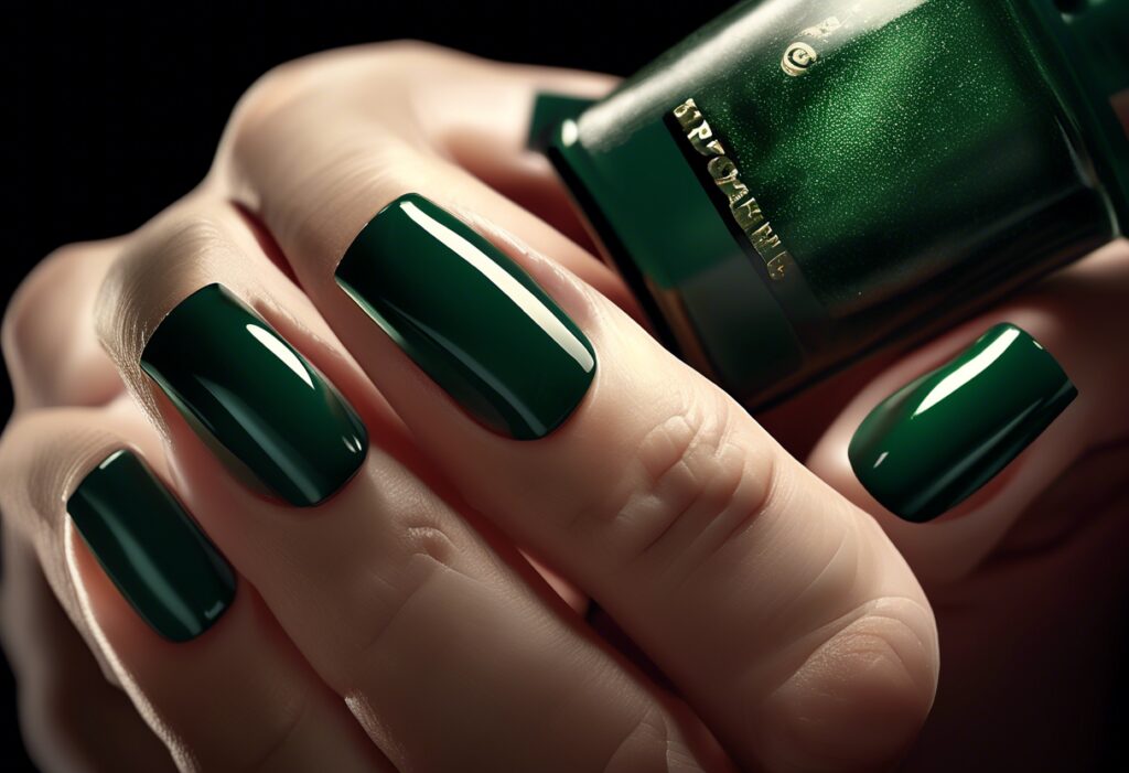 jakie paznokcie do butelkowej zieleni