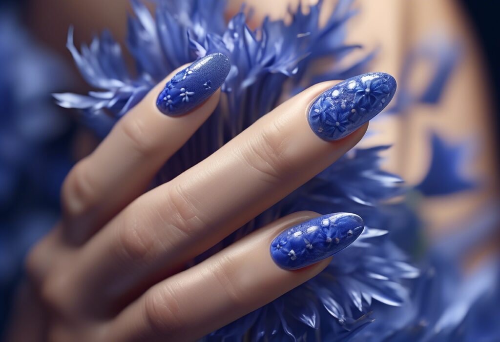 jakie paznokcie do chabrowej sukienki